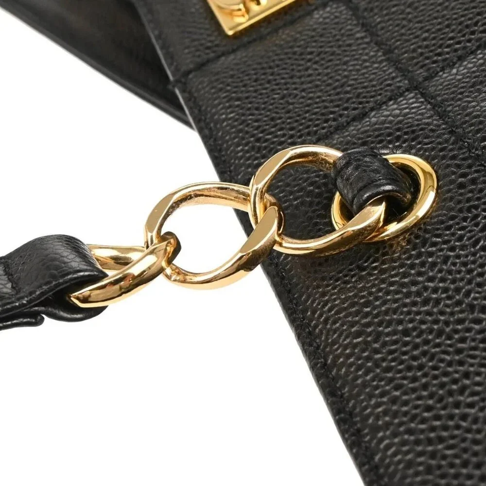 Chanel Black Calfskin Wild Stitch Choco Bar Chain Handbag 195112 - Picture 4 of 11